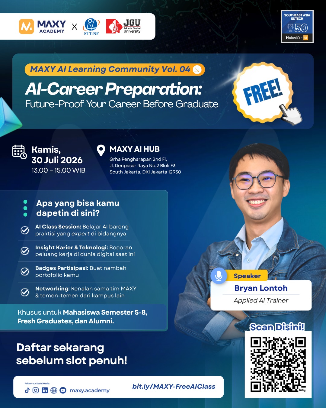 MAXY AI Learning Community Vol. 04: AI-Career Preparation: Future-Proof Your Career Before Graduate